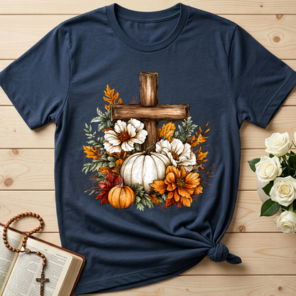Floral Pumpkin Cross 01