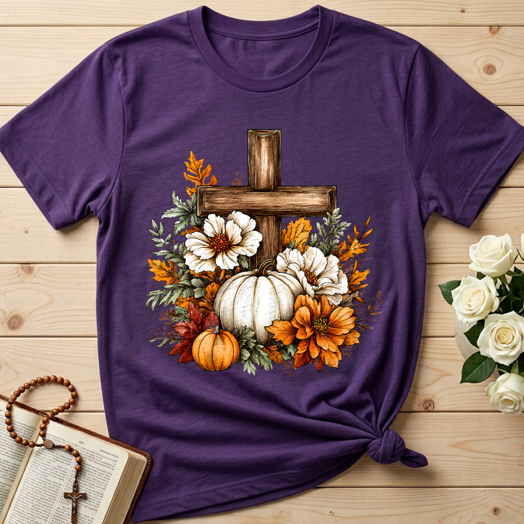 Floral Pumpkin Cross 01