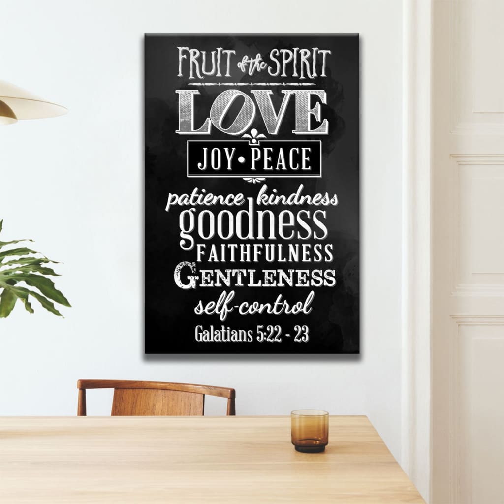 Fruit Of The Spirit, Bible Verse, Christian Wall Art Canvas
