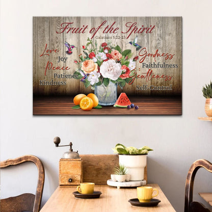 Fruit of the Spirit Galatians 5:22-23 Christian Wall Art Canvas
