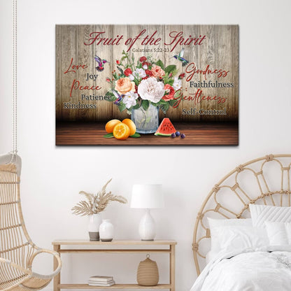 Fruit of the Spirit Galatians 5:22-23 Christian Wall Art Canvas
