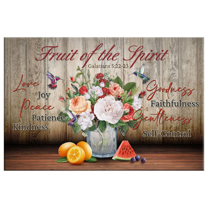 Fruit of the Spirit Galatians 5:22-23 Christian Wall Art Canvas