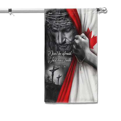 Jesus Christian Flag Don't Be Afraid  Just Have Faith Patriot Flag TRL06F1