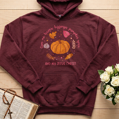 Give Me Leaves Leggings Pumpkin Spice And My Jesus Christ 01