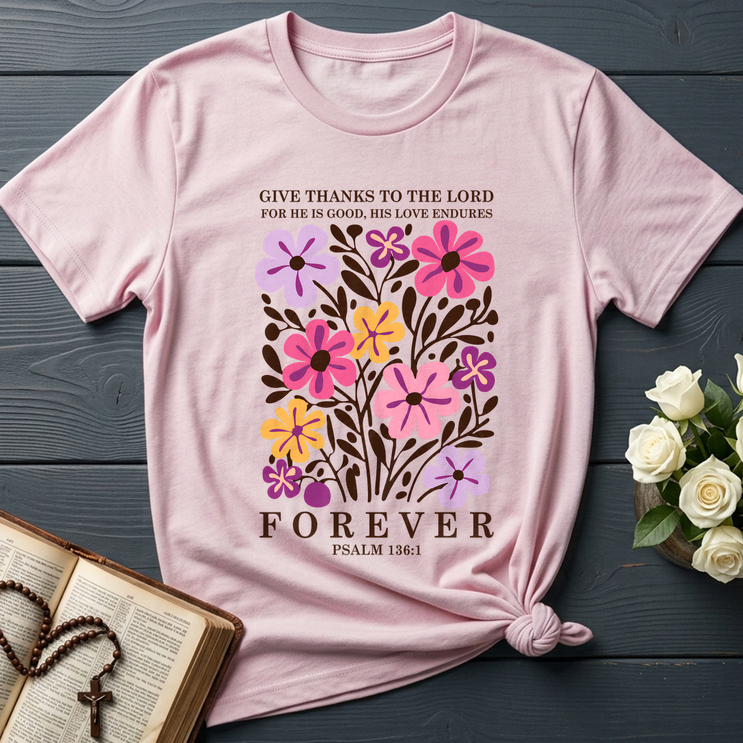 Give Thanks To The Lord For He Is Good His Love Endures Psalm 136.1 01