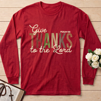 Give Thanks To The Lord Psalm 106 11