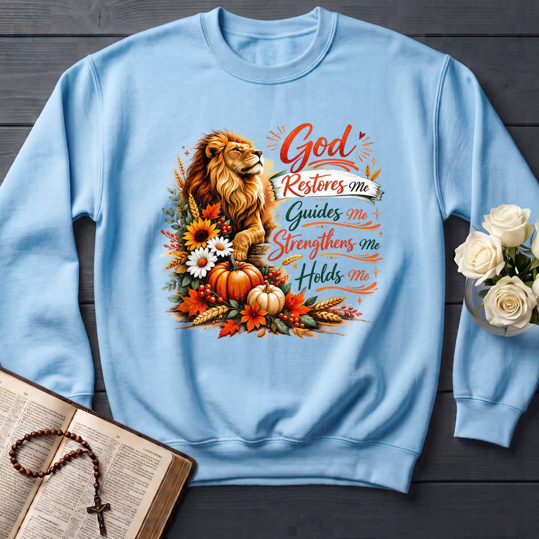 God Restores Me Guides Me Strengthens Me Holds Me 01