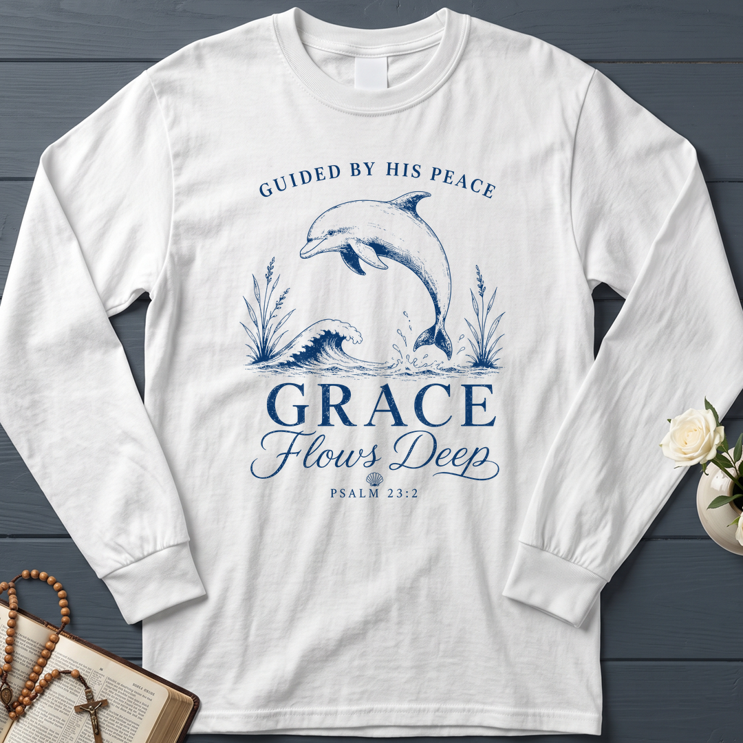 Guided By His Peace Grace Flows Deep Psalm 23.2 01