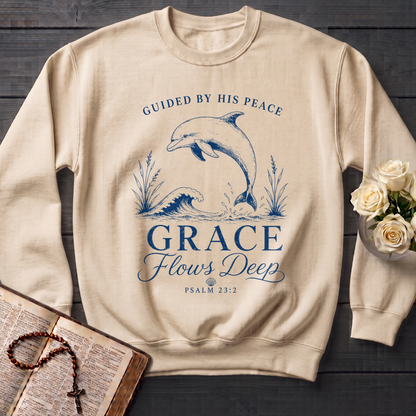 Guided By His Peace Grace Flows Deep Psalm 23.2 01