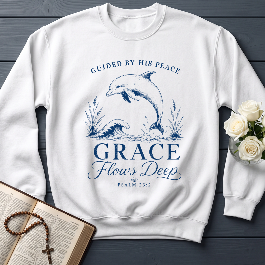 Guided By His Peace Grace Flows Deep Psalm 23.2 01