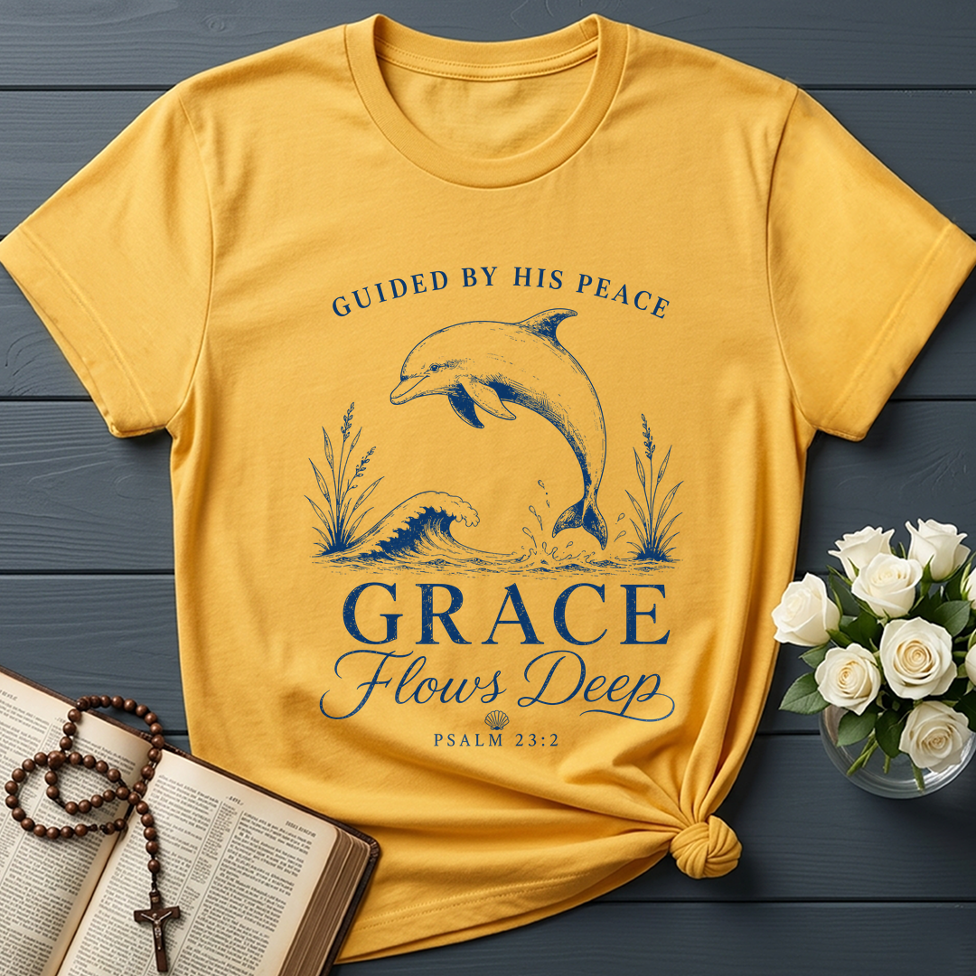 Guided By His Peace Grace Flows Deep Psalm 23.2 01