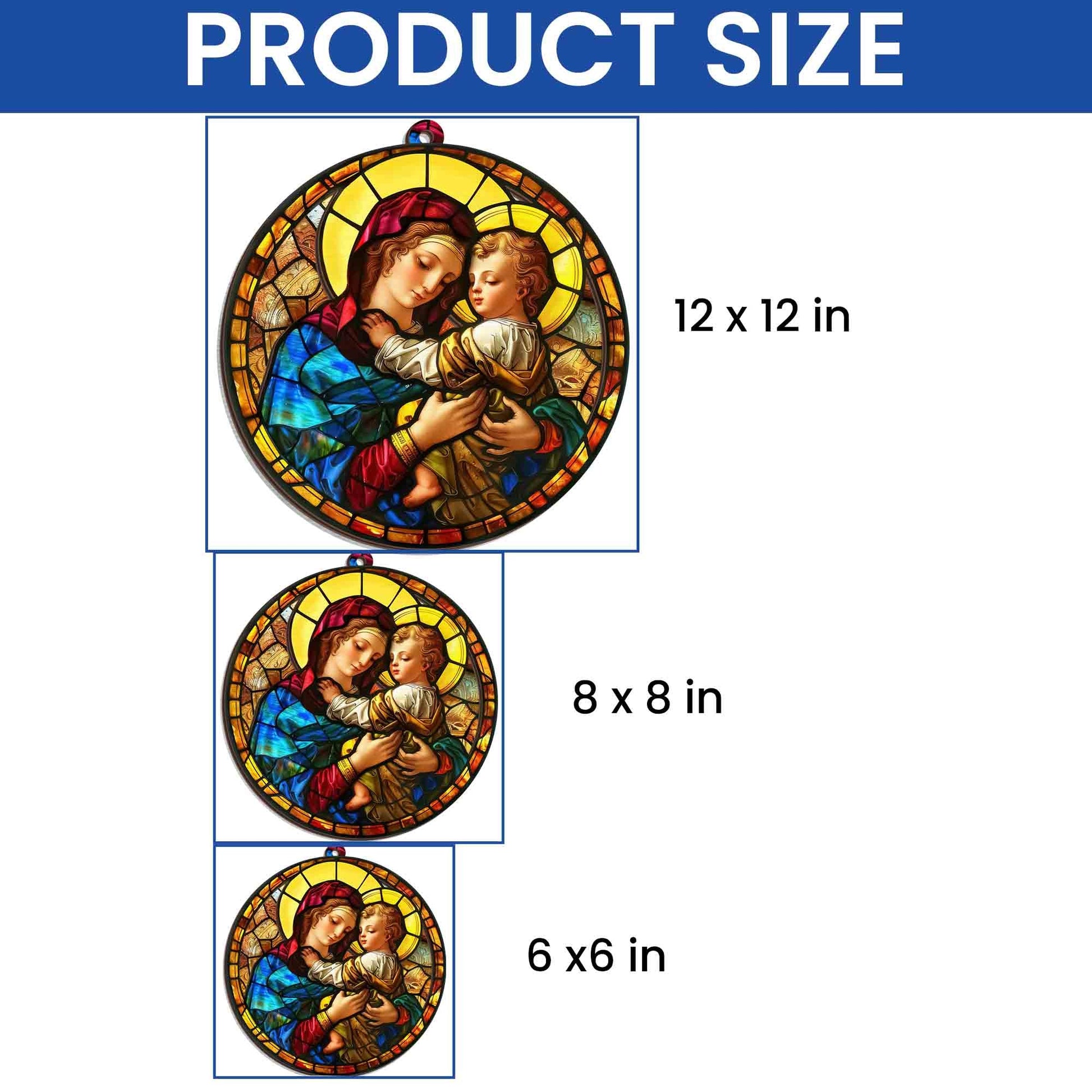 Mother Mary Mother Of Jesus 2 Layered Hanging Suncatcher