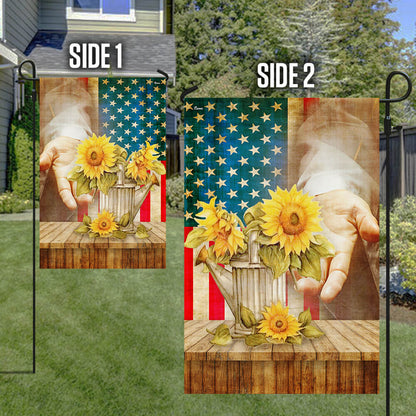 Jesus With Sunflower Flag