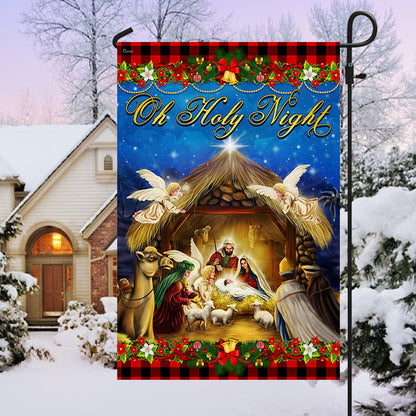 Nativity of Jesus Oh Holy Night  Jesus Christmas Flag
