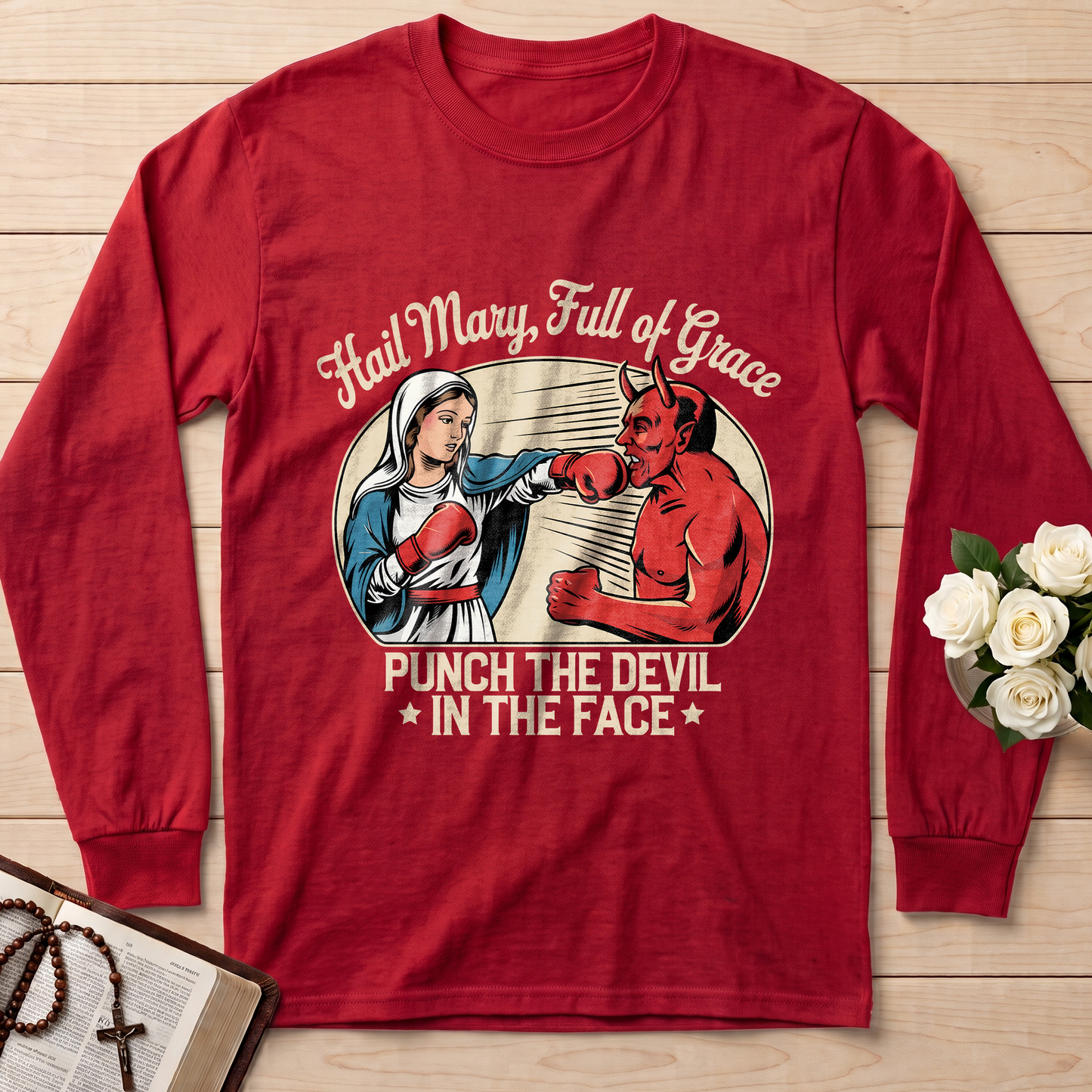 Hail Mary Full Of Grace Punch The Devil In The Face 01