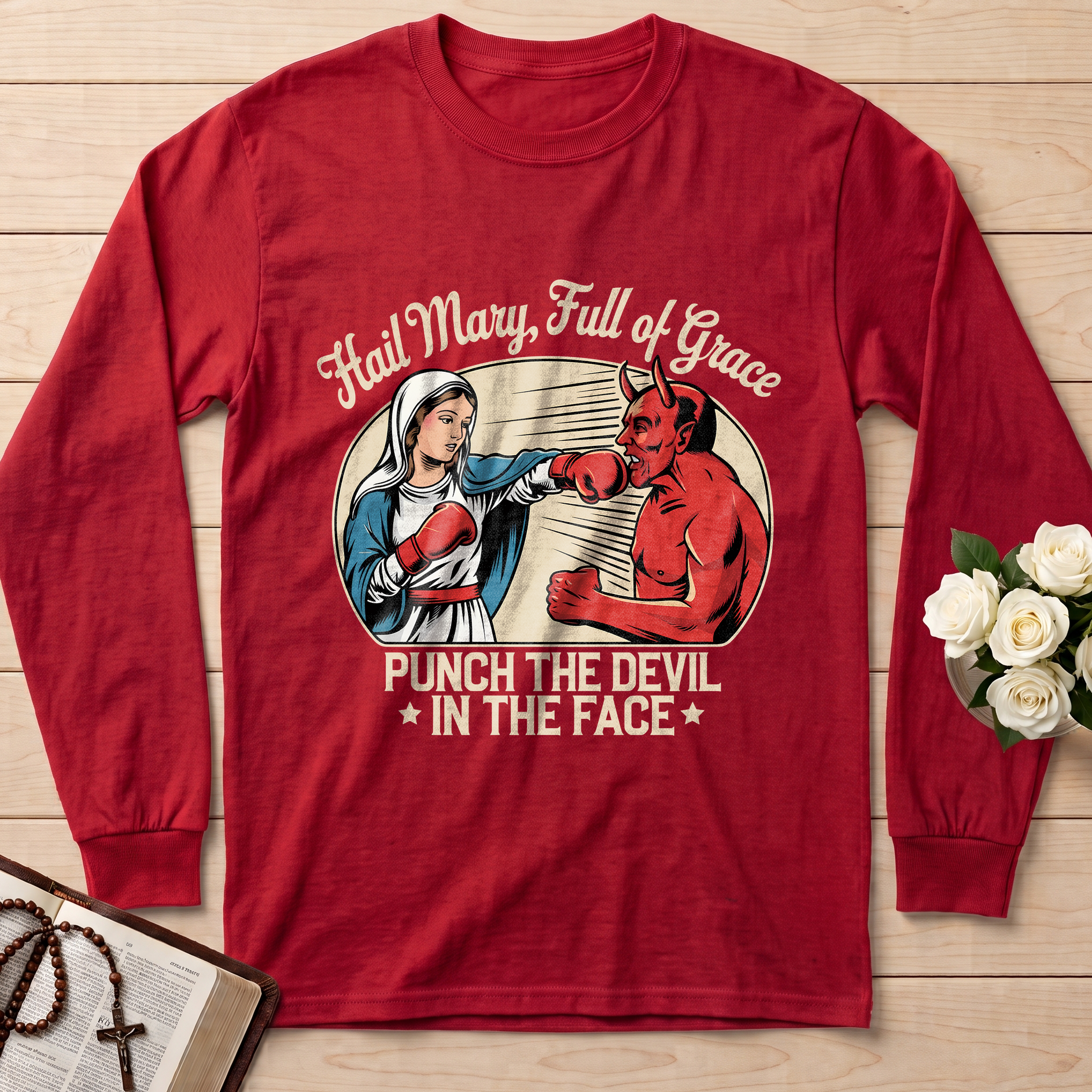 Hail Mary Full Of Grace Punch The Devil In The Face 01