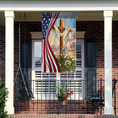 FLAGWIX  Jesus Christian Cross Easter Resurrection of Jesus He Is Risen Flag