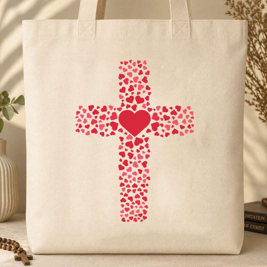 heart cross 12 Tote Bag