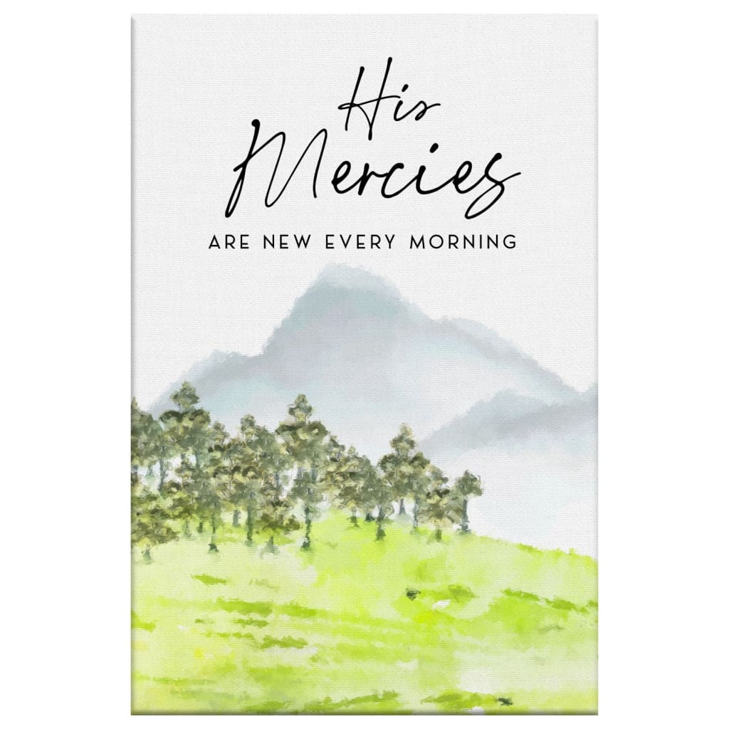 His Mercies Are New Every Morning Great Is Thy Faithfulness 2 Panel Wall Art Canvas