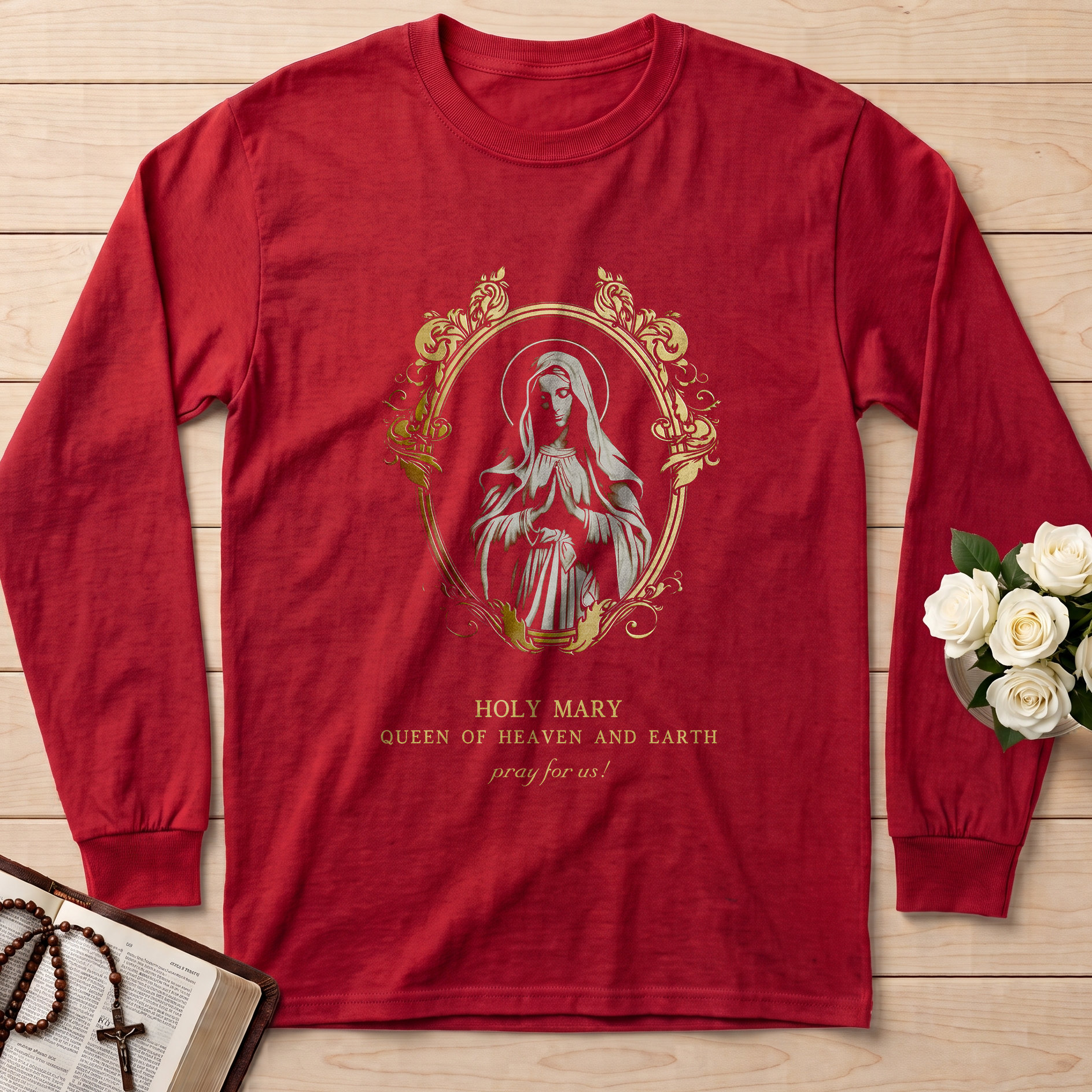 Holy Mary Queen Of Heaven And Earth Pray For Us 01