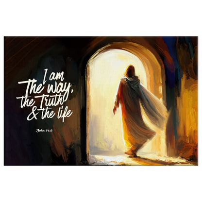 I Am The Way The Truth And The Life, Jesus Tomb, John 14:6 Wall Art Canvas