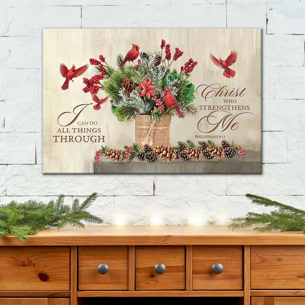 I Can Do All Things Through Christ Christmas Wall Art Canvas
