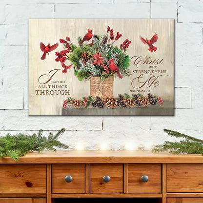 I Can Do All Things Through Christ Christmas Wall Art Canvas