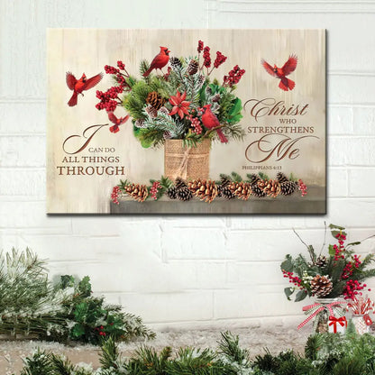 I Can Do All Things Through Christ Christmas Wall Art Canvas