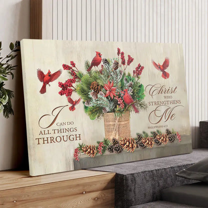 I Can Do All Things Through Christ Christmas Wall Art Canvas