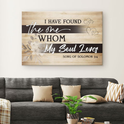 Rustic, I Have Found The One Whom My Soul Loves Christian Canvas Wall Art