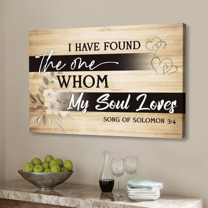 Rustic, I Have Found The One Whom My Soul Loves Christian Canvas Wall Art