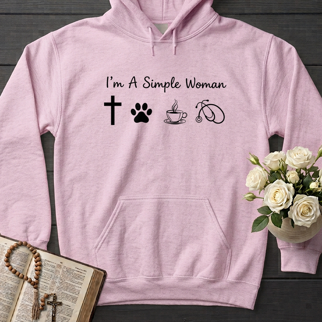 I'm A Simple Woman Cross Dog Cat Coffee Stethoscope 01