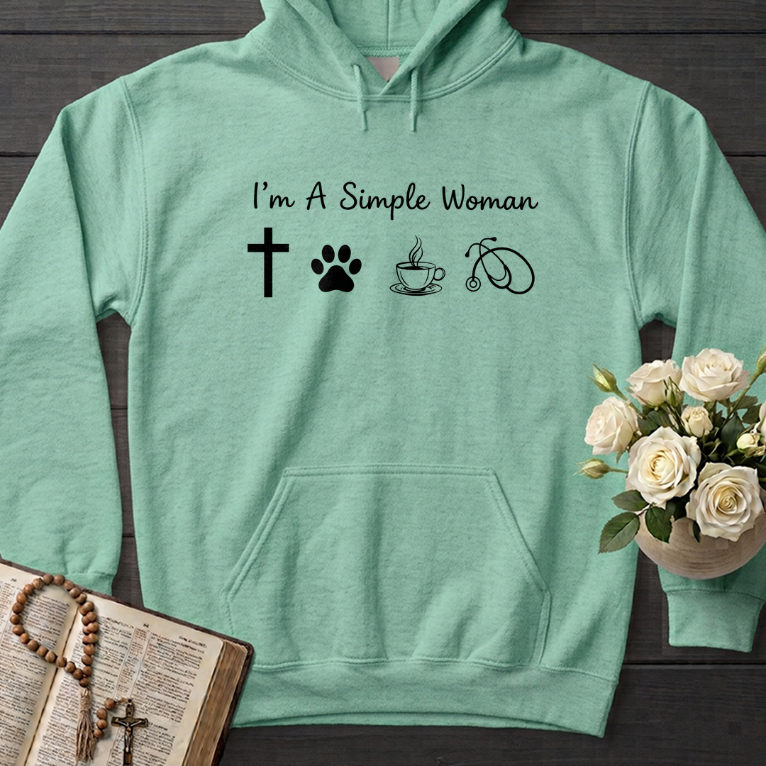 I'm A Simple Woman Cross Dog Cat Coffee Stethoscope 01