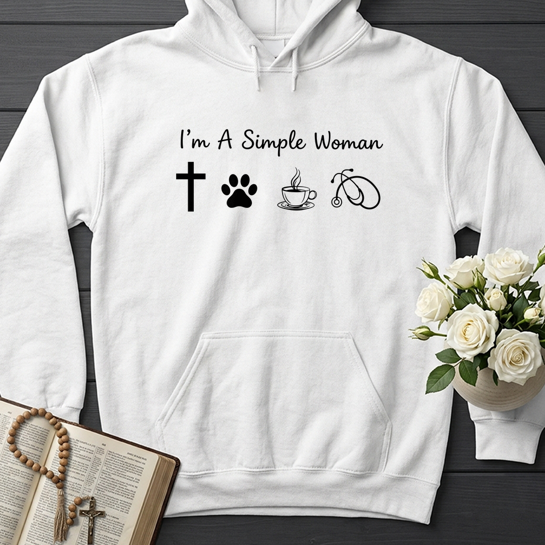 I'm A Simple Woman Cross Dog Cat Coffee Stethoscope 01