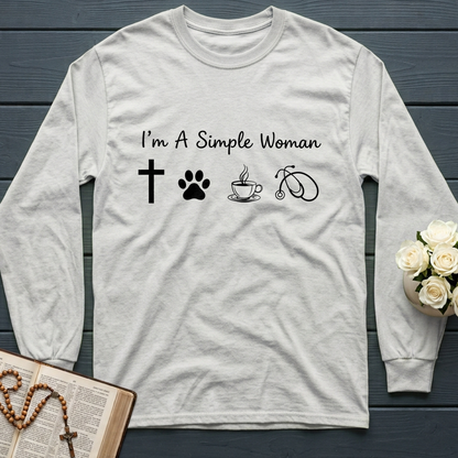 I'm A Simple Woman Cross Dog Cat Coffee Stethoscope 01