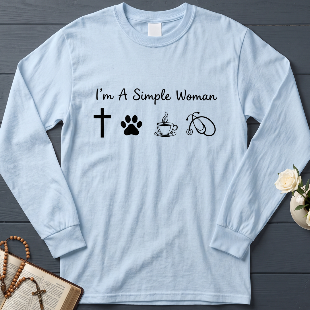 I'm A Simple Woman Cross Dog Cat Coffee Stethoscope 01