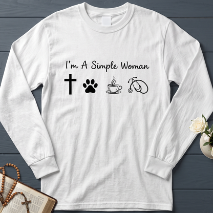 I'm A Simple Woman Cross Dog Cat Coffee Stethoscope 01