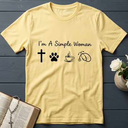 I'm A Simple Woman Cross Dog Cat Coffee Stethoscope 01