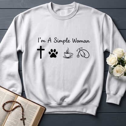 I'm A Simple Woman Cross Dog Cat Coffee Stethoscope 01