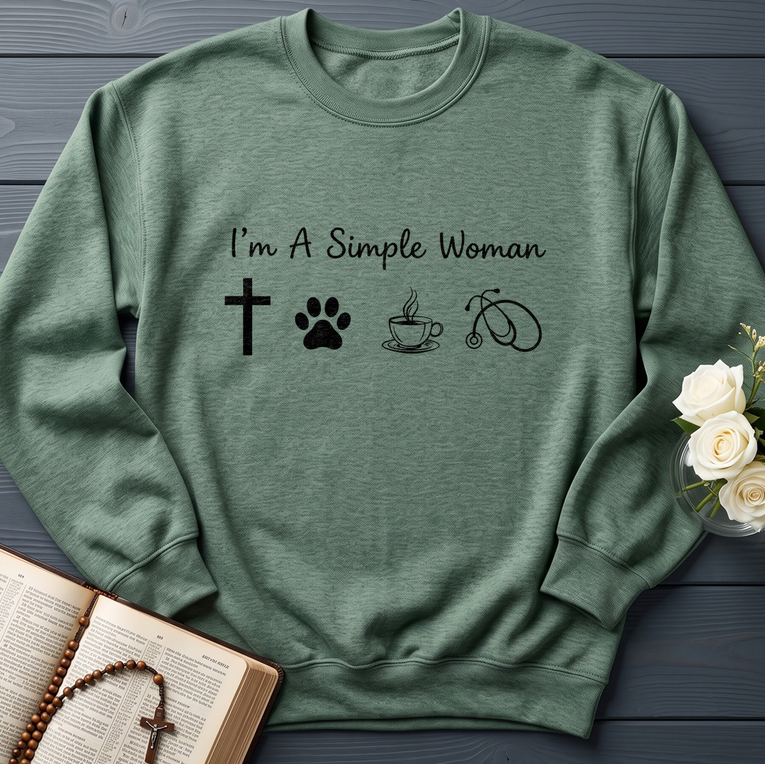 I'm A Simple Woman Cross Dog Cat Coffee Stethoscope 01