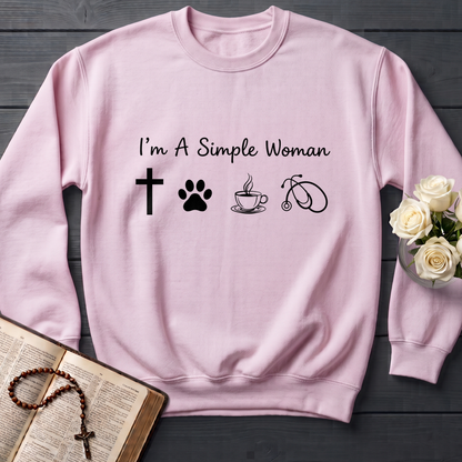 I'm A Simple Woman Cross Dog Cat Coffee Stethoscope 01