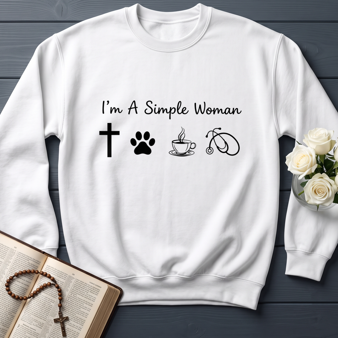 I'm A Simple Woman Cross Dog Cat Coffee Stethoscope 01