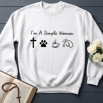 I'm A Simple Woman Cross Dog Cat Coffee Stethoscope 01