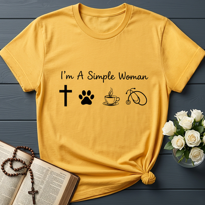 I'm A Simple Woman Cross Dog Cat Coffee Stethoscope 01