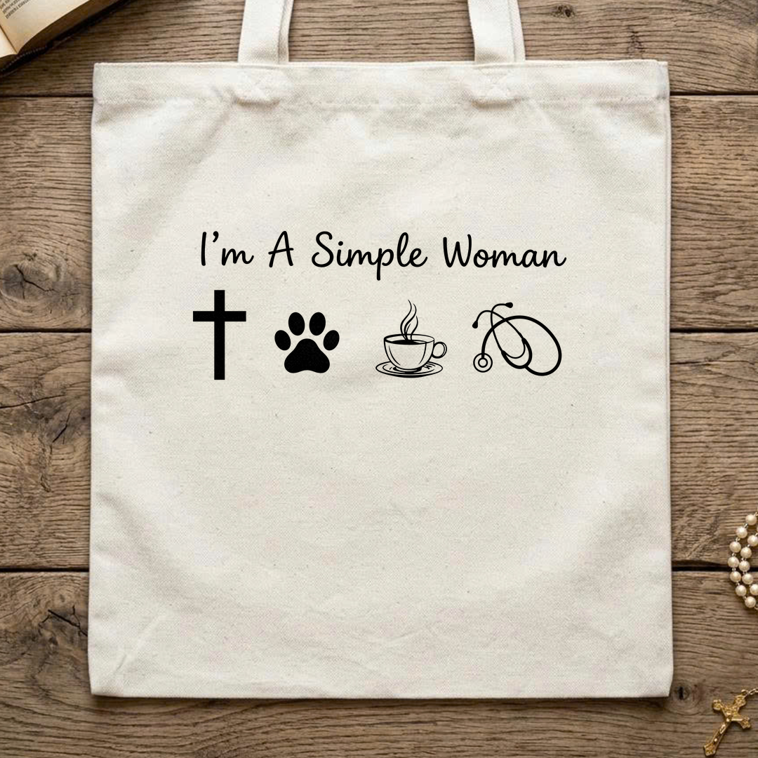 I'm A Simple Woman Cross Dog Cat Coffee Stethoscope 01