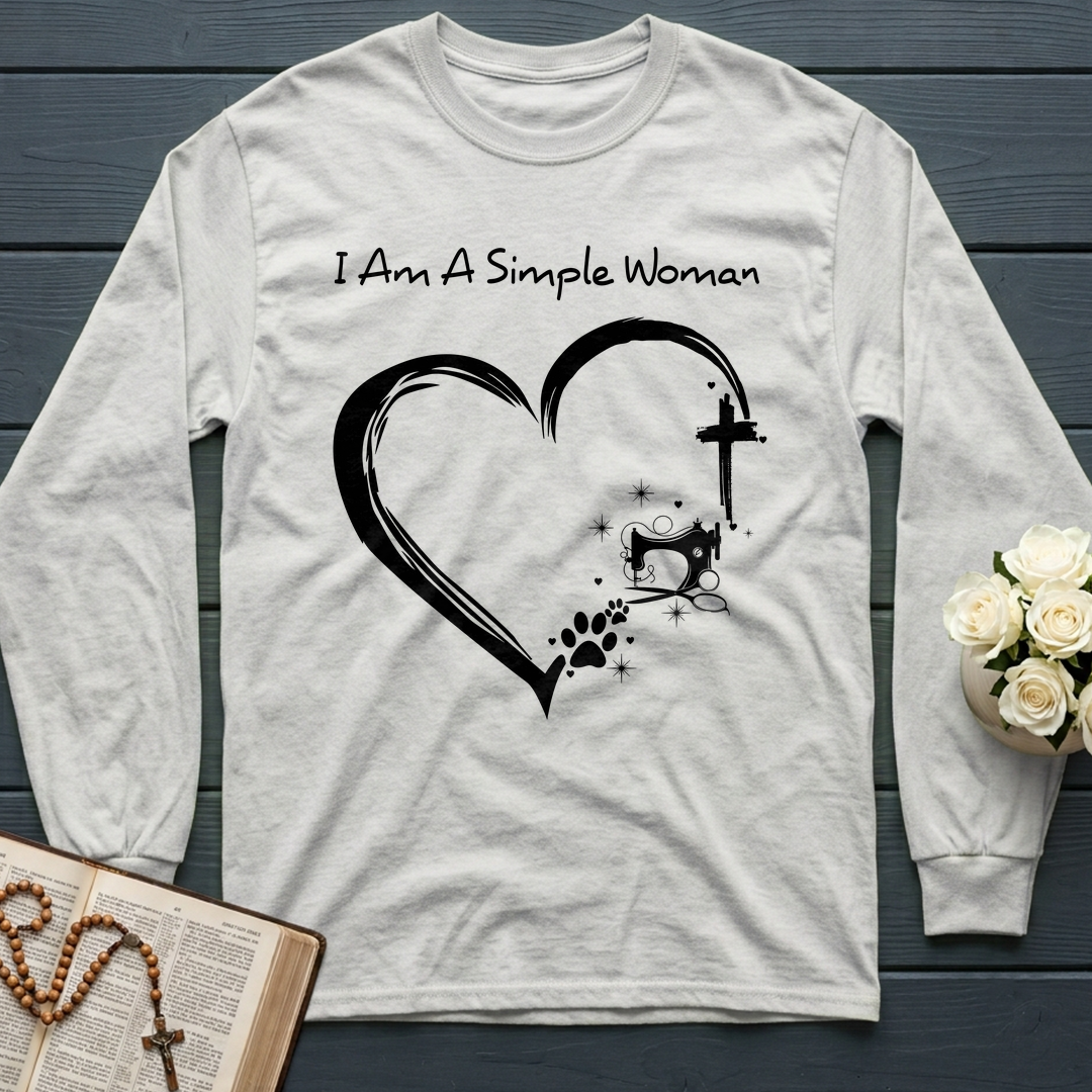 I'm A Simple Woman Cross Sewing Machine Dog Cat 01