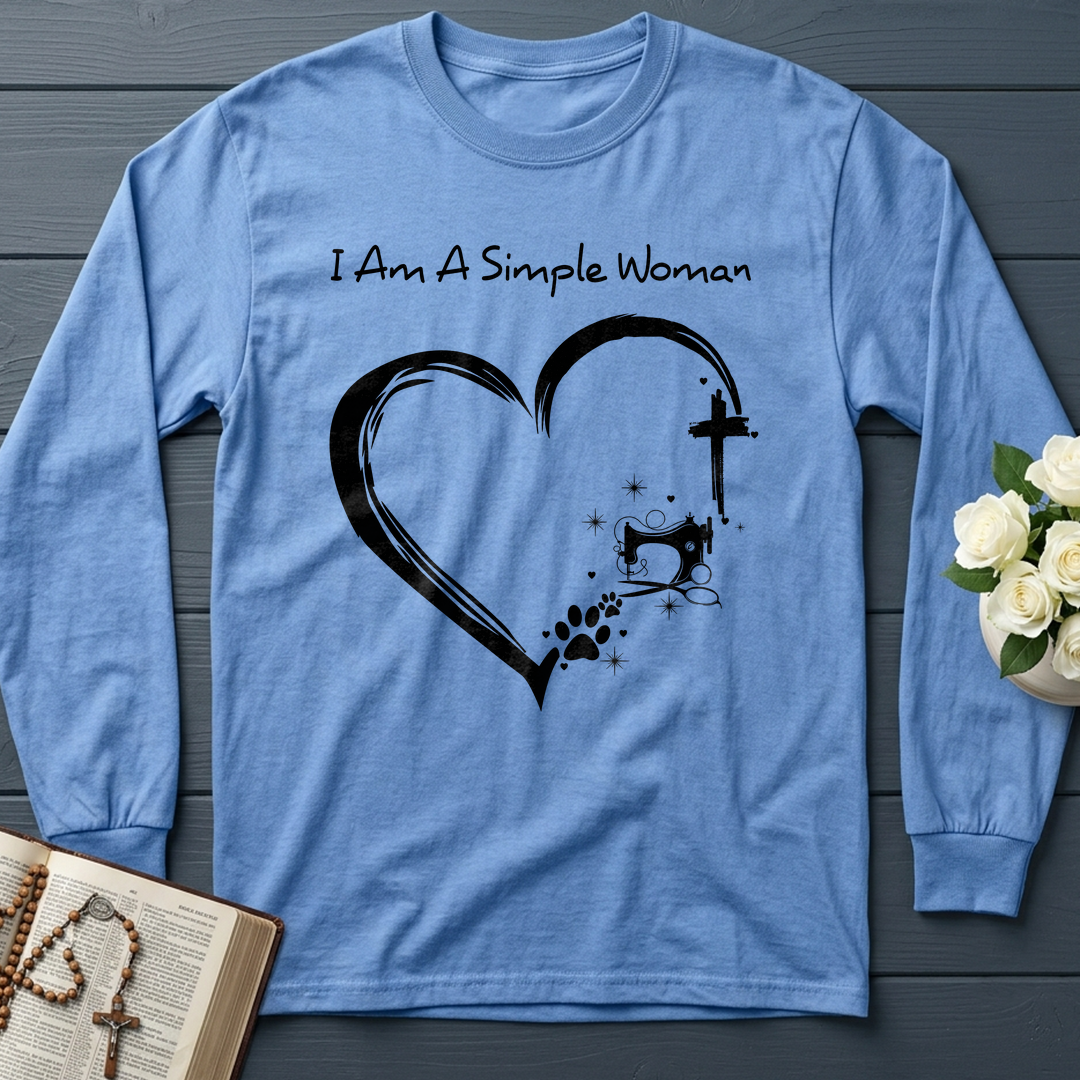 I'm A Simple Woman Cross Sewing Machine Dog Cat 01