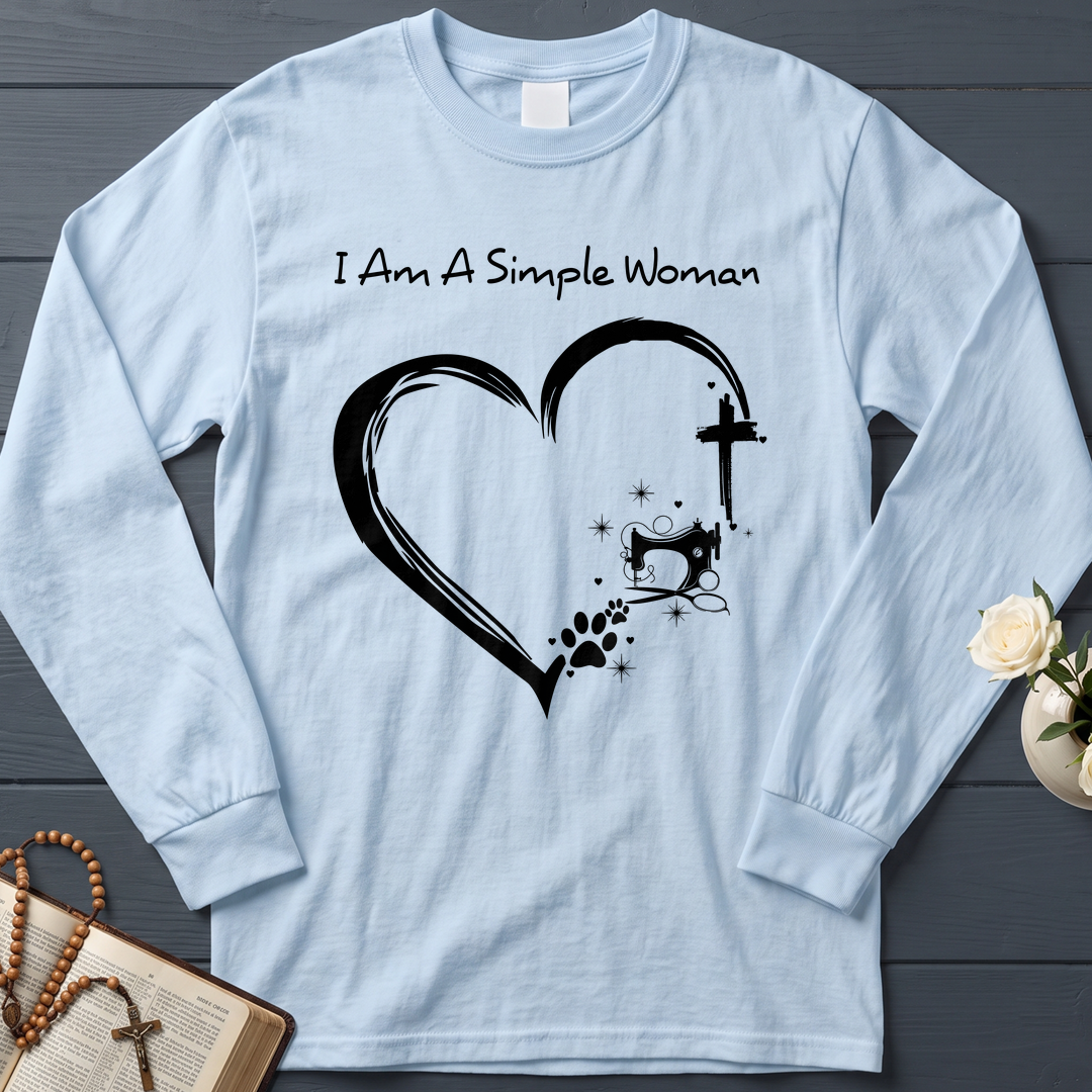 I'm A Simple Woman Cross Sewing Machine Dog Cat 01