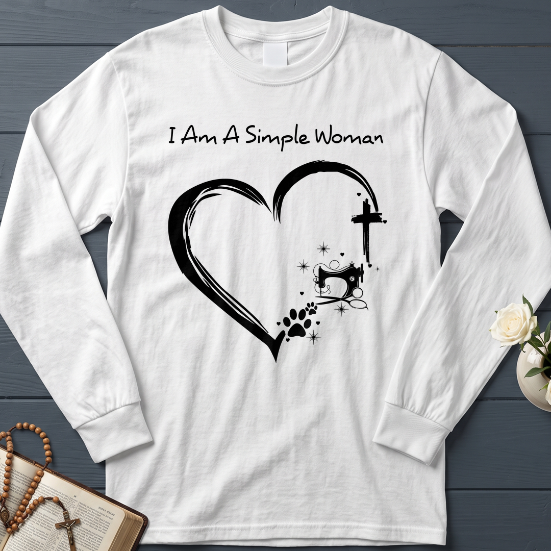 I'm A Simple Woman Cross Sewing Machine Dog Cat 01