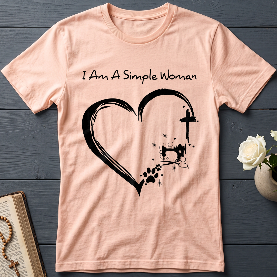 I'm A Simple Woman Cross Sewing Machine Dog Cat 01